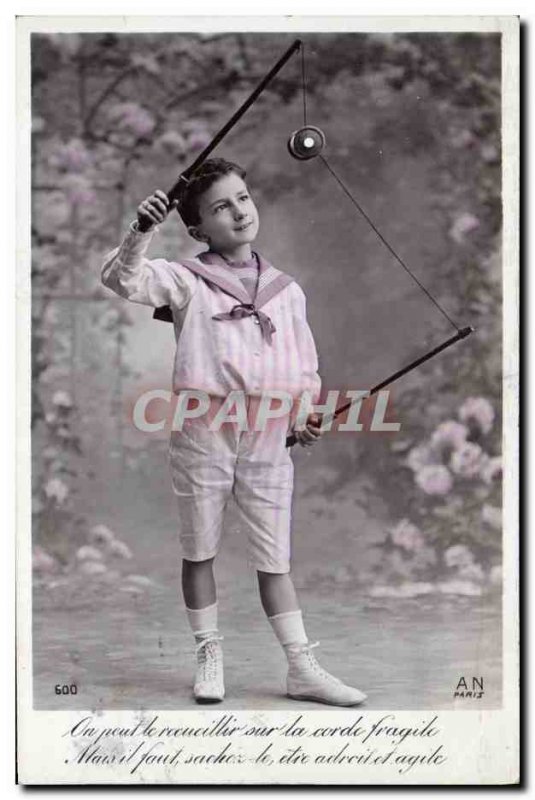 Old Postcard Diabolo Child