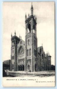 CAMDEN, NJ New Jersey ~ Broadway METHODIST EPISCOPAL CHURCH c1940s Postcard