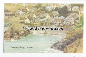 DS123 - Cornwall - Cadgwith bay from the Cliffs. Artist - David Skipp - Postcard