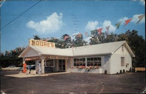 Lenoir City TN Moore's on Route 5 Gas Station Postcard