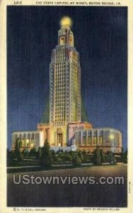 State capitol at night - Baton Rouge, Louisiana LA  