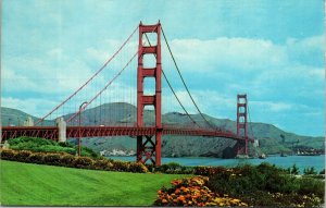 San Francisco California CA Golden Gate Bridge Postcard PM Cancel WOB Note VTG 