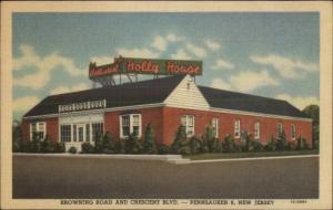 Pennsauken NJ Holly House - Roadside Linen Postcard