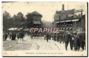 Old Postcard Suresnes Le Rond Point A Races Day Equestrian Horses