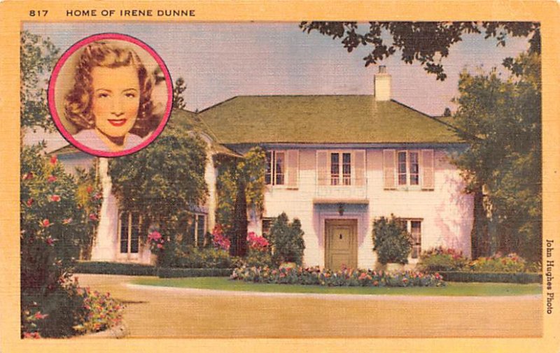 Home of Irene Dunn Holmby Hills, California USA Postal Used Date Unknown 