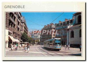 Modern Postcard Grenoble Place Felix Poulat tram