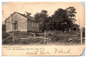 1907 Old Schoolhouse, Built 1765, Landscape, Leeds, NY Postcard