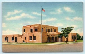 BELEN, New Mexico NM ~ CITY HALL Valencia County ca 1940s Linen Postcard