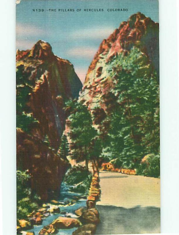 Colorado Pillars of hercules N139 Highways River Mountains   Postcard # 6523