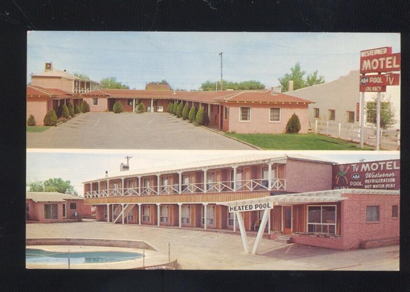 WINSLOW ARIZONA ROUTE 66 WESTERNER MOTEL SWIMMING POOL VINTAGE POSTCARD