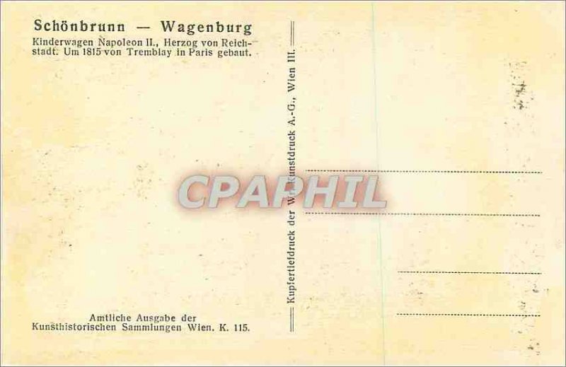 Postcard Old Schonbrunn wagenburg