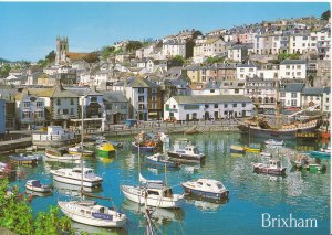 Devon Postcard - The Inner Harbour and Strand - Brixham - Ref AB2800