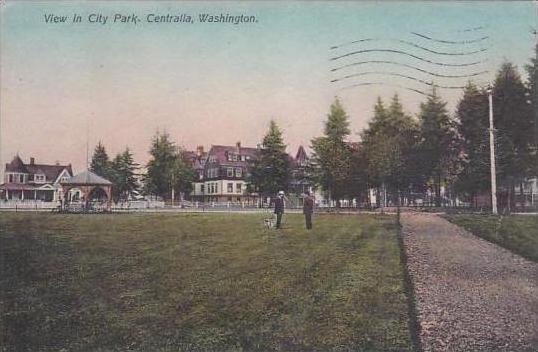 Washington Centralia View In City Park 1908