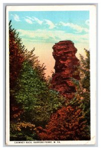 Chimney Rock Harpers Ferry West Virginia WV UNP WB Postcard Z8