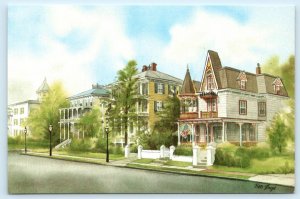 CAPE MAY, New Jersey NJ~ Artist Ken Frye CONGRESS PLACE ROW 1993~4x6 Postcard