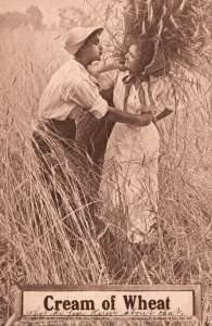 Vintage Postcard 1910's Lovers Couples In Wheat Field Farm Romance