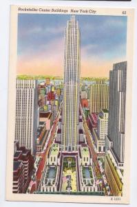 Rockefeller Center New York NY Art Deco Vintage Postcard