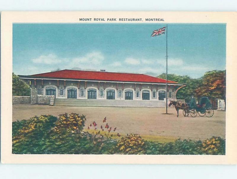 Unused 1930's MOUNT ROYAL PARK RESTAURANT Montreal Quebec QC B9204-12