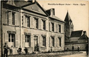 CPA AK MARCILLY-le-HAYER Mairie Église (863175)