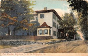 F86/ Winchester Virginia Postcard 1910 Fort Lauden Seminary for Girls