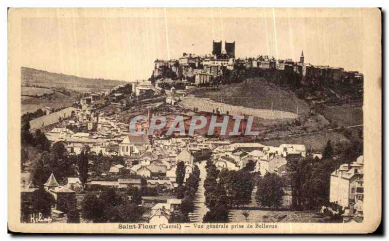 Old Postcard Saint Flour (Cantal) Generale View from Bellevue