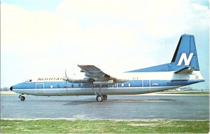 Nordair Fairchild-Hiller FH-227E Aircraft at Hamilton Ontario Canada Postcard