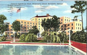 General Oglethorpe Hotel Savannah GA Vintage Postcard Standard View Card  