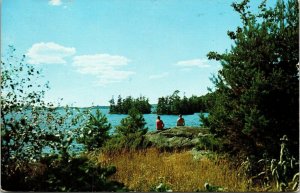 Greetings Christie Lake Perth Ontario Canada VTG Postcard UNP Unused Kodachrome 