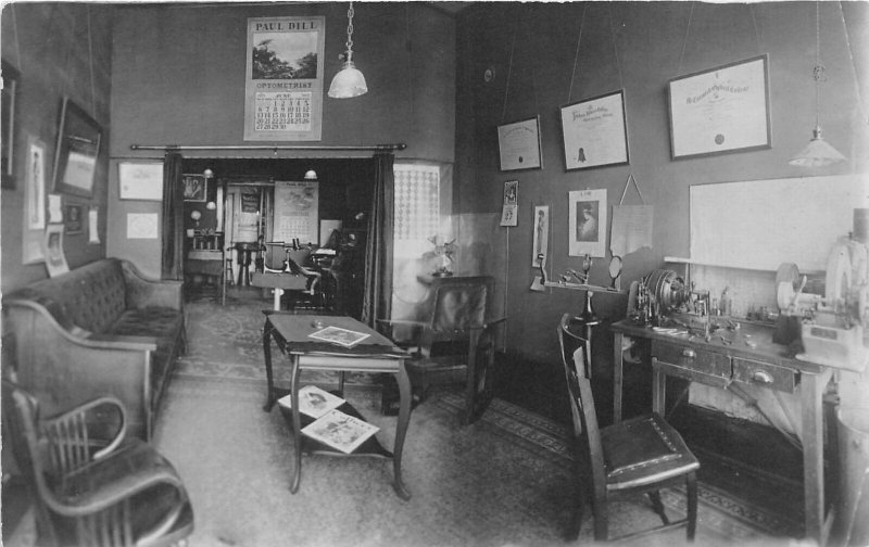 J11/ Greeley Colorado RPPC Postcard c1910 Optometrist Office Interior 141