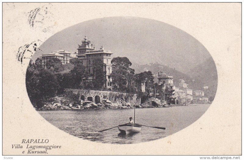 RAPALLO (Liguria), Italy, PU-1911; Man On A Boat, Villa Lagomaggiore E Kursaal