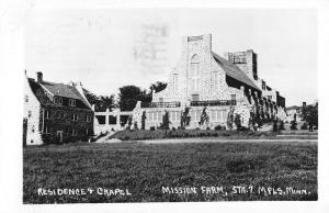 Mission Farm Minnesota Residence Chapel Real Photo Antique Postcard K15660 