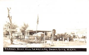 Famous Boot Hill Cemetery real photo Dodge City Kansas