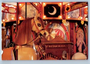 1960 Massachusetts Postcard Flying Horses Carousel Delight Vineyard Amusement