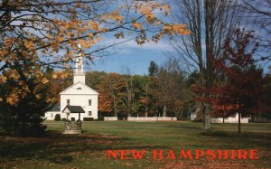 Postcard Village Green At Northern End Of Newfound Lake Hebron New Hampshire NH