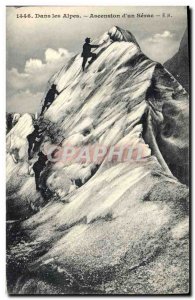 Old Postcard Mountaineering in the Alps Ascension d & # 39un serac