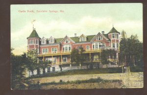 EXCELSIOR SPRINGS MISSOURI CASTLE ROCK RESORT HOTEL VINTAGE POSTCARD WINDSOR