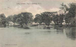Mays Landing New Jersey~Lake Lenape~1909 F A Austin Photo POSTCARD