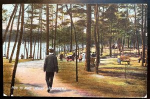 Vintage Postcard 1910 Path to Pont Lookout, Lakewood, New Jersey