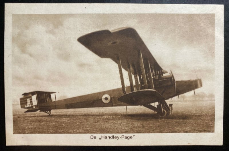 Mint Netherlands Real Picture Postcard Handley Page Biplane Bomber 