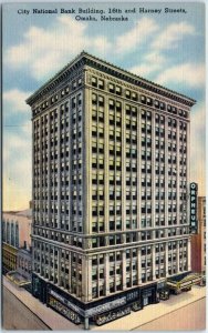 Postcard - City National Bank Building - Omaha, Nebraska