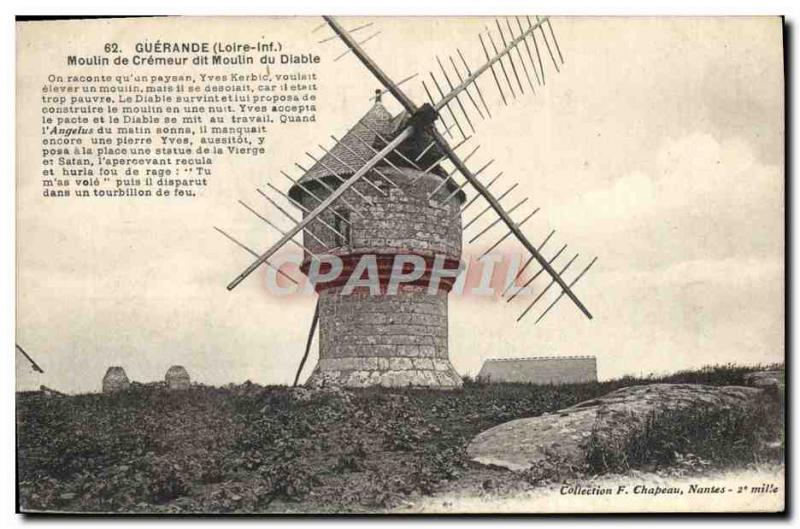 Postcard Old Mill Guerande said creamer Mill Devil