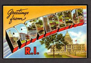 RI Greetings From PROVIDENCE RHODE ISLAND Large Letter
