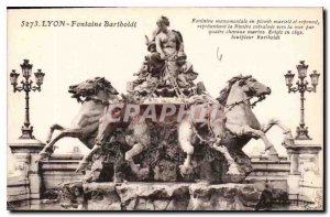 Postcard Old Lyon Fontaine Bartholdi