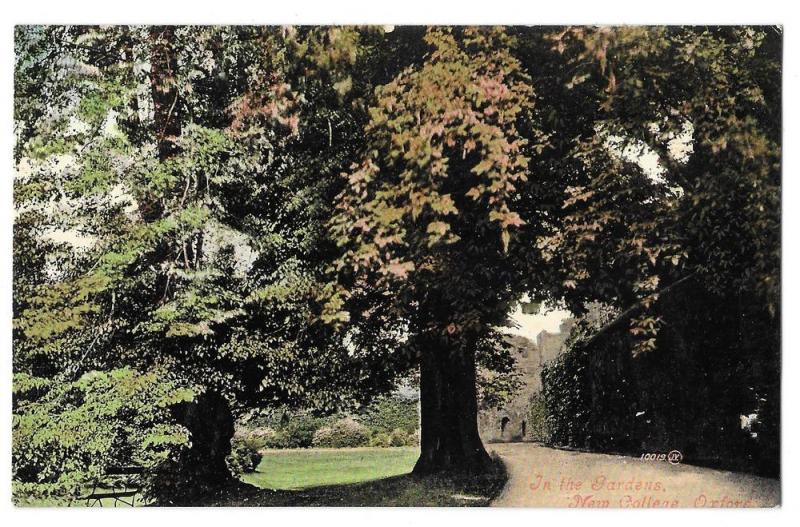 UK Oxford University New College in the Garden Postcard