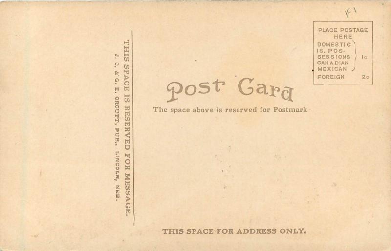c1910 Chromograph Postcard Court Yard State Penitentiary Lincoln NE Lancaster
