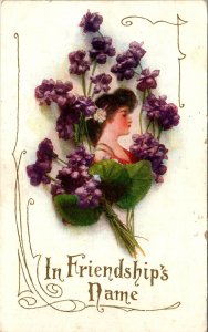 In Friendship's Name Woman Flowers BIN