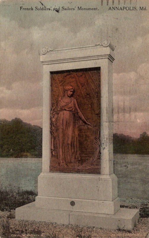 Maryland Annapolis French Soldiers and Sailors Monument 1928