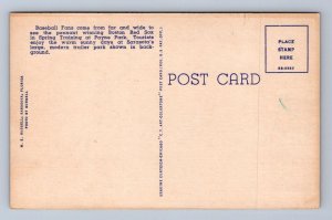 BASEBALL SPRING TRAINING BOSTON RED SOX SARASOTA FLORIDA POSTCARD (c.1940s) !!
