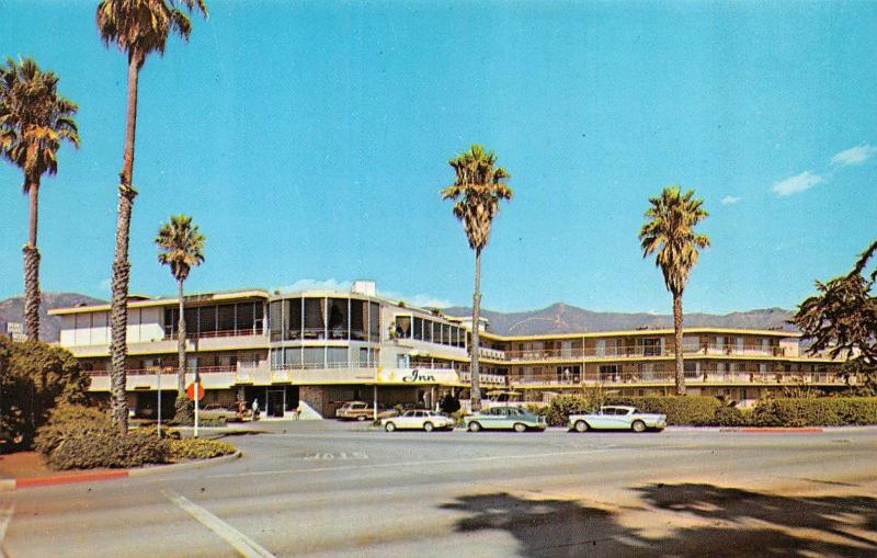 CA, California  SANTA BARBARA INN    50's Cars   ROADSIDE    Chrome Postcard