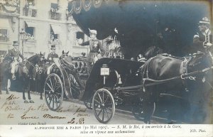 Visit of King of Spain event Alphonse XIII in Paris 1905 royal coach